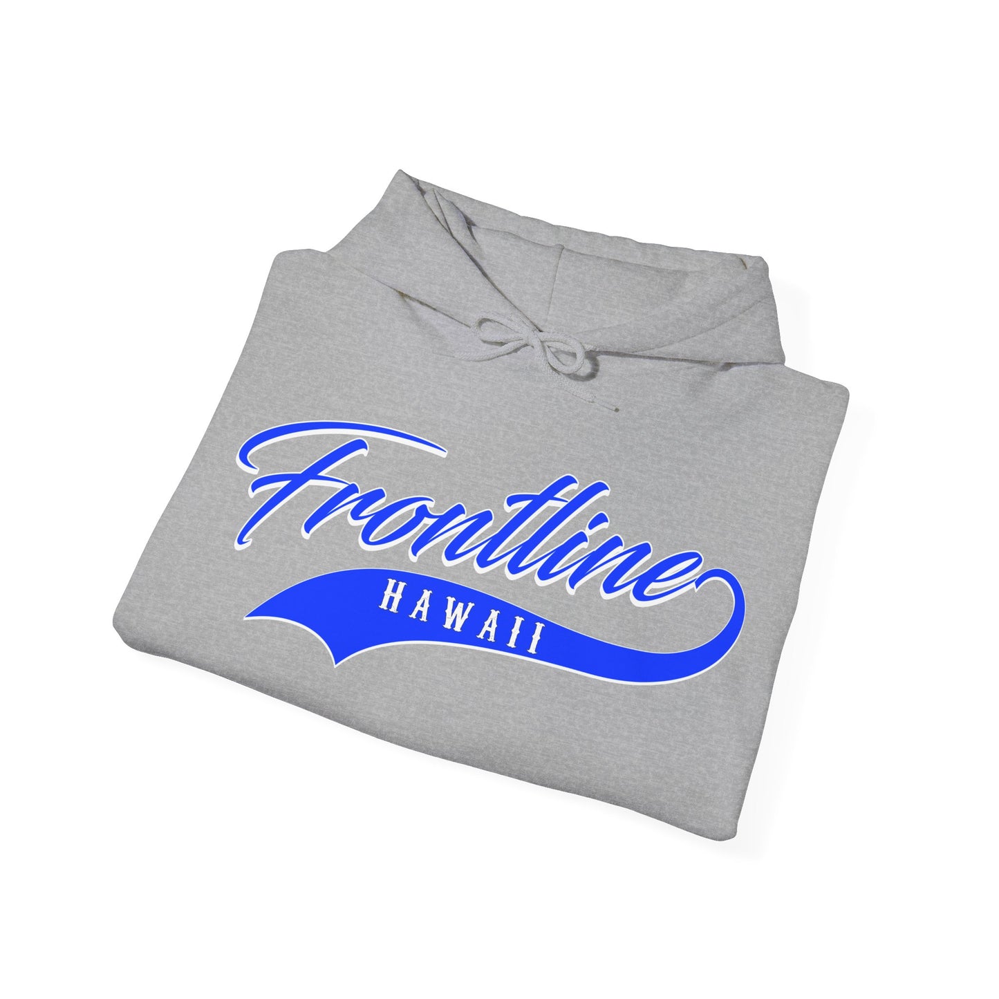 Frontline Hawaii Blue Script Hooded Sweatshirt