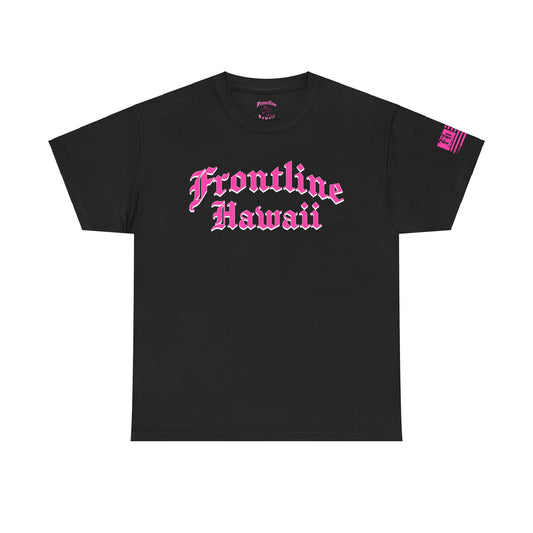 Frontline Hawaii Pink Cotton T-shirt