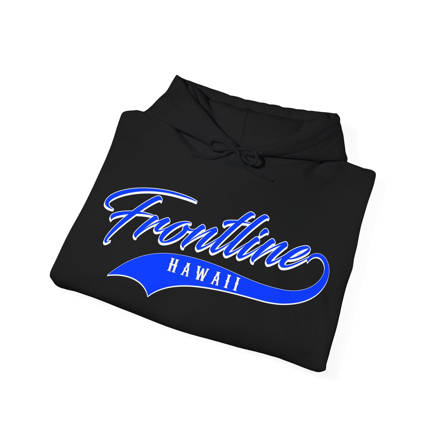 Frontline Hawaii Blue Script Hooded Sweatshirt