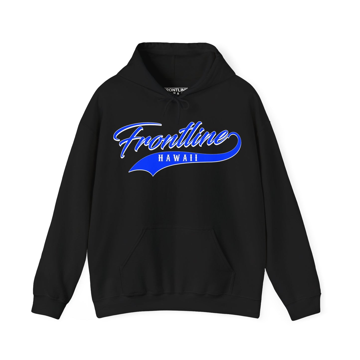 Frontline Hawaii Blue Script Hooded Sweatshirt