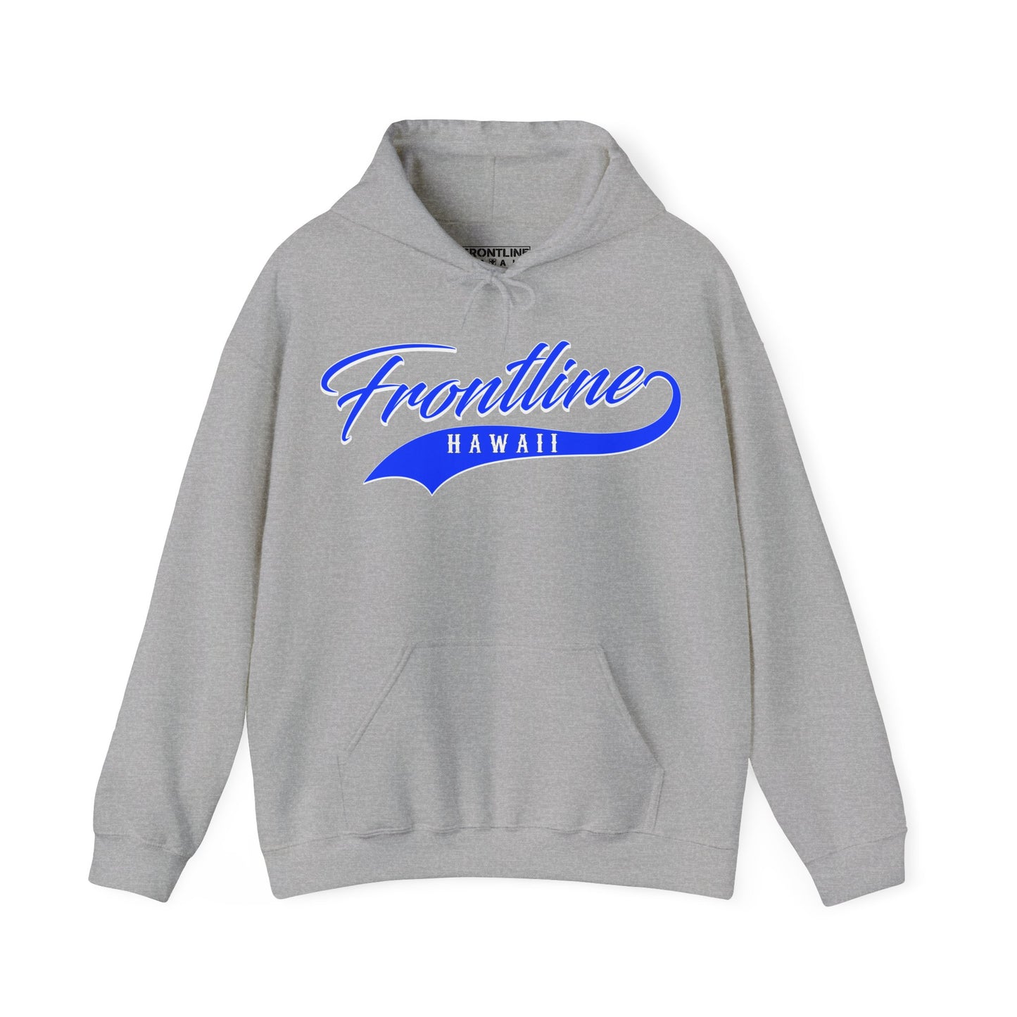 Frontline Hawaii Blue Script Hooded Sweatshirt