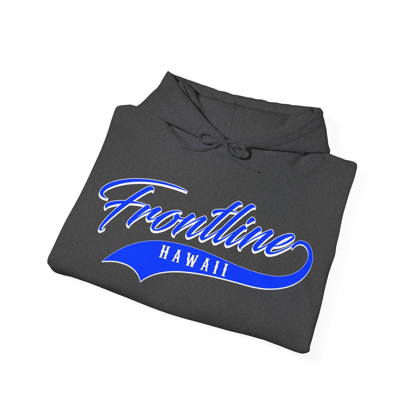 Frontline Hawaii Blue Script Hooded Sweatshirt