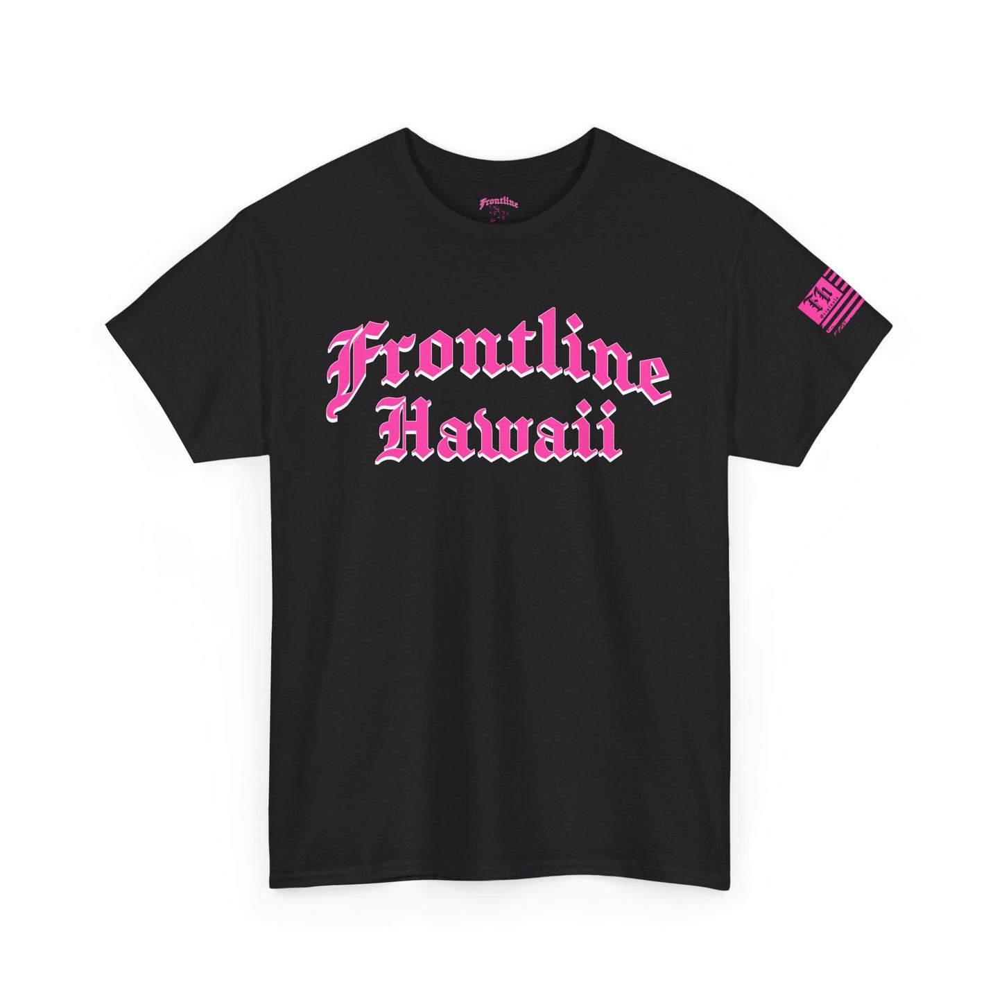 Frontline Hawaii Pink Cotton T-shirt